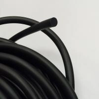 Шнур резиновый без отверстия, около 6мм, черный, 1 метр