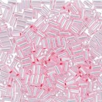 Бисер TOHO Bugle, размер 3мм, цвет #38 (Внутреннее серебрение, розовый), 10 грамм