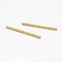 Разделитель, 50х3.5мм, лакончиный, на 15 отверстий, базовый материал - латунь, золотистого цвета, 1 шт.