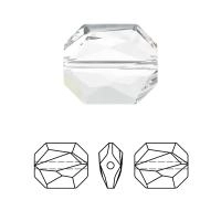 Бусина Swarovski, 10х8.5х4мм, прямоугольник Graphic (#5520), кристально-прозрачный (цвет 001), 1 шт.