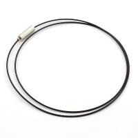 Основа для колье (чокер) с замком, 1мм, цвет черный, 45 см, 5 шт.