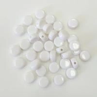 Бусины акриловые, 7х4мм, белые, 5 грамм