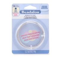 Проволока гибкая, 1.628мм, Beadalon, посеребренная, моток, 1.3 метра