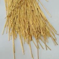 Канитель, 1.1мм, medium, гладкая, позолоченная (яркое золото), 30-40 см, 5 шт.