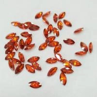 Ювелирный кристалл из фианита, 7х3.5мм, форма челнок, оранжево-красный, 1 шт. Ювелирный кристалл из фианита, 7х3.5мм, форма челнок, оранжево-красный, 1 шт.