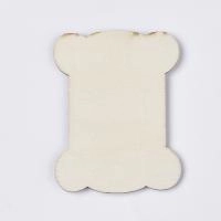 Бобина (шпуля) для нити/шнура/цепочки, 72х56х2.5мм, дерево, натуральное (без покрытия), 1 шт.