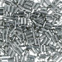 Бисер TOHO Bugle, размер 3мм, цвет #29 (Внутреннее серебрение, черный бриллиант), 10 грамм