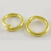 Соединительное колечко, 7мм (толщина 1.0мм, внутренний размер 5мм), базовый материал - латунь, золотистого цвета, 10 грамм