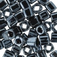 Бисер TOHO Cube, размер 4мм, цвет #81 (Металлизированный, гематит), 10 грамм Бисер TOHO Cube, размер 4мм, цвет #81 (Металлизированный, гематит), 10 грамм