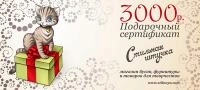 Подарочный сертификат на 3 000 рублей, 1 шт.