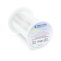 Проволока гибкая, 0.644мм, Beadalon ColourCraft, не темнеющая, посеребренная, катушка, 18.3 метра