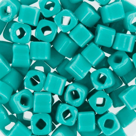 Бисер TOHO Cube, размер 3мм, цвет #55 (Непрозрачный, бирюза), 10 грамм