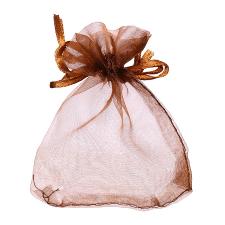 Мешочек из органзы, 9х7см, кориченвый с ленточкой, 20 шт., УЦЕНКА Мешочек из органзы, 9х7см, кориченвый с ленточкой, 20 шт., УЦЕНКА