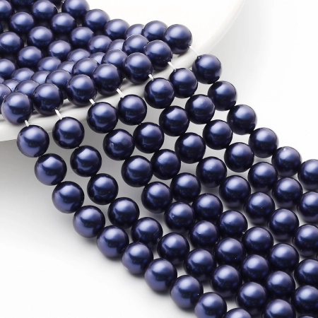 <p>Бусины из ракушки с покрытием под жемчуг Майорка (Майолика). Оттенок может немного отличаться от фотографии. Цена за низку (около 47 жемчужин).</p>