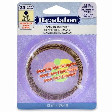 Проволока гибкая, 0.511мм, Beadalon, цвет античная латунь, моток, 12 метров