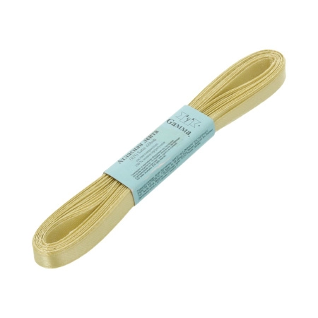 Лента атласная, Gaммa, 6мм, бледный хаки №096, моток, 5 метров