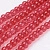 Бусины стеклянные, 4мм, кракле, цвет красный, 190 шт., низка