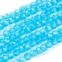 Бусины стеклянные, 6мм, граненые, бирюзово-голубые, 90 шт., низка <p>Бюджетные бусины из стекла с довольно крупными гранями. Цвет бирюзовый. Оттенок может отличаться от фотографии и в разных поставках. Бусины могут немного отличаться по форме и размеру. Цена за 1 низку, около 90 бусин (низки формируются без проверки каждой бусины на дефекты).</p>