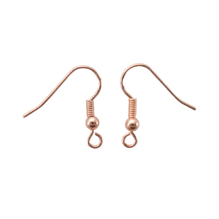 Швензы открытые, 19мм, с шариком и пружинкой, базовый материал - хирургическая сталь, яркая медь, пара