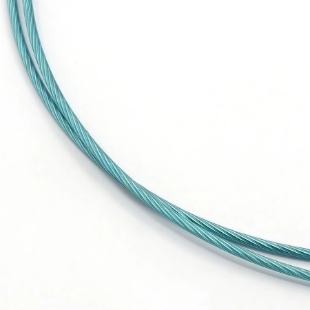 <p>Жесткая основа для колье (чокер) с закручивающимся замком. Сделана из стали с нейлоновым покрытием. Цвет основы бирюзовый, цвет замочка темно-серебристый. Оттенок может отличаться от фотографии. Длина 45 см, толщина тросика - 1 мм. Цена за 5 шт.</p>