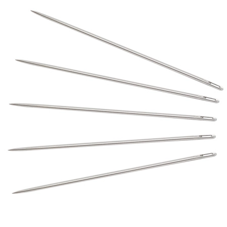 <p>Небольшие иглы для ручного шитья длиной 4.5 см и толщиной 0.9 мм (размер #4). В набор входит 10 одинаковых игл. Иглы швейные ручные применяются для шитья, намётки, штопки, пришивания пуговиц, вышивки и т.д. Такой набор удобно использовать как дома, так и брать с собой в дорогу. Иглы сделаны из закаленной стали, покрытие - никель. Производитель - Колюбакинский игольный завод (Россия). Цена за 1 набор.</p>