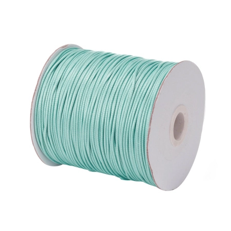 Шнур синтетический вощеный, полиэстеровый, около 1.5мм, бирюзовый, 10 метров