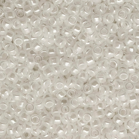 Бисер TOHO круглый, размер 15/0, цвет #121 (Непрозрачный глянцевый, белый), 10 грамм