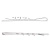 Основа для заколки-невидимки, 55мм, с тремя петельками, базовый материал - сталь, посеребренная, 1 шт.