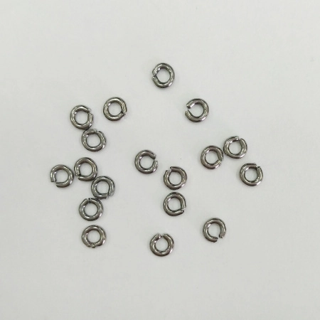 Соединительное колечко, 3мм (толщина 0.8мм, внутренний размер 1.4мм), базовый материал - латунь, вороненая сталь, 150 шт.