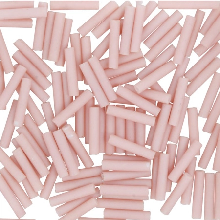 Бисер TOHO Bugle, размер 9мм, цвет #764 (Непрозрачный матовый, пастель, креветка), 10 грамм