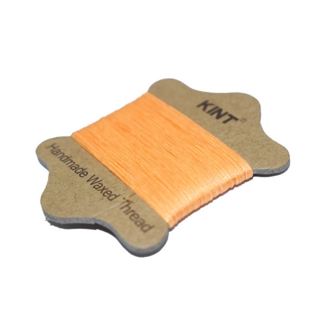 Нить нейлоновая вощёная, 0.65мм, янтарная, моток, 20 метров