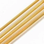 <p>Гладкая золотистая проволока-пружинка типа бульонка - канитель. Тип: жёсткая. Базовый материал - сталь. Толщина, заявленная производителем - 2 мм, может немного отличаться в разных поставках. Длина около 95-99 см (канитель нарезана производителем). На проволоке могут периодически встречаться заломы/растянутые участки, тёмные пятнышки. Цвет яркое золото, оттенок может отличаться от фотографии и в разных поставках. Цена за 1 кусочек (95 см).
</p>