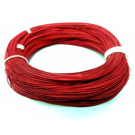 Канитель, 1.1мм, Индия, мягкая, гладкая, цвет красный, 5 грамм