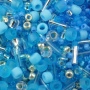 <p>Японский бисер TOHO Mix - микс бисера и стекляруса разных форм, цветов и размеров. Цвет серебристо-голубой (Aozora- Blue/Silver Mix). Оттенок и состав набора может отличаться от фотографии. Цена за 10 грамм.</p>