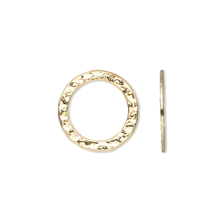 <p>Соединительный элемент в форме кольца с узором Hammertone. Молотковый (битый, hammered) дизайн. Оттенок может отличаться от фотографии и в разных поставках. На коннекторе может быть заметен шов. Цена за 2 шт.</p>