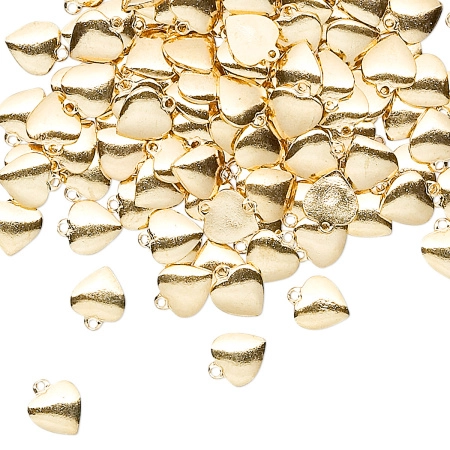 Подвеска, 6.6х5мм, сердечко, базовый материал - латунь, позолоченное, 5 шт.