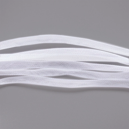 Бижутерная сетка-рукав, 15мм, белая, 5 метров