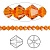 Бусина Swarovski, 4мм, Биконус (#5328), мандарин (цвет 259), 10 шт.