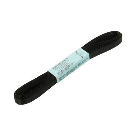 Лента атласная, Gaммa, 6мм, черная №113, моток, 5 метров