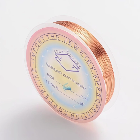 Проволока гибкая, 0.8мм, светлая медь, 3 метра, катушка