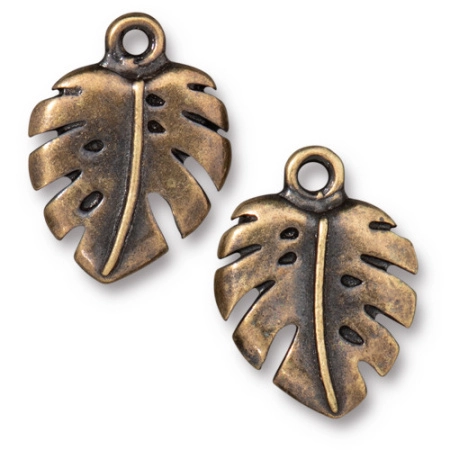 Подвеска, 19.5х14.5мм, TierraCast, Монстера, базовый материал - оловянный сплав, бронзовая с чернением, 1 шт. Подвеска, 19.5х14.5мм, TierraCast, Монстера, базовый материал - оловянный сплав, бронзовая с чернением, 1 шт.