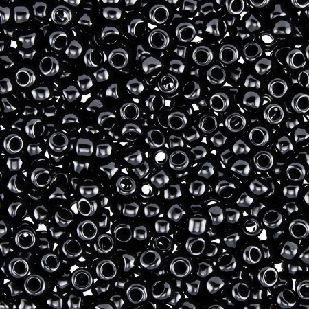 Бисер TOHO круглый, размер 10/0, цвет #49 (Непрозрачный, черный), 10 грамм