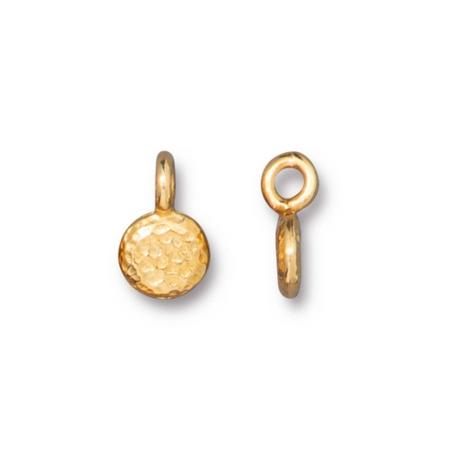 Подвеска, 10.3х6.5мм, TierraCast, полная луна, базовый материал - оловянный сплав, позолоченная, 2 шт.