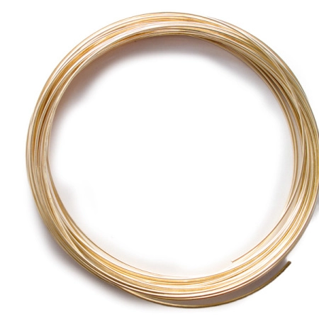 Проволока с памятью, 115х1мм, для колье, цвета приглушенного золота, 5 витков