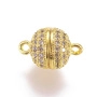 <p>Фурнитура для бижутерии Милано класса люкс (MILANO LUX). Качественный компонент для бижутерии - эффектный магнитный замок-шарик для браслета или колье. Инкрустация фианитами в технике паве. Форма и оттенок замочка могут немного отличаться от фотографии. Цена за 1 шт.</p>