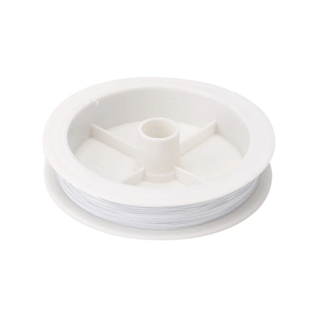 <p>Ювелирный тросик (ланка), сталь с непрозрачным пластиковым покрытием. Цвет белый. Толщина может отличаться от указанной на плюс-минус 0,05 мм. Цена за катушку около 50 метров.</p>