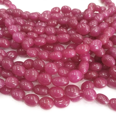 Бусины каменные, рубин, овальной формы, 7х6х4-12х10х8мм, 24 шт., низка Бусины каменные, рубин, овальной формы, 7х6х4-12х10х8мм, 24 шт., низка