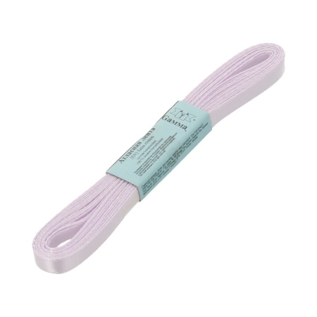 Лента атласная, Gaммa, 6мм, сиреневая №080, моток, 5 метров