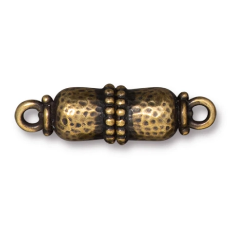 Застежка, 28х8мм, TierraCast, магнитная, с пупырышками, базовый материал - оловянный сплав, бронзовая с чернением, 1 шт.
