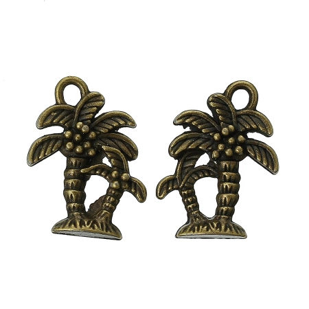 Подвеска, 18х13мм, кокосовая пальма, базовый материал - цинковый сплав, бронзовая, 1 шт. Подвеска, 18х13мм, кокосовая пальма, базовый материал - цинковый сплав, бронзовая, 1 шт.